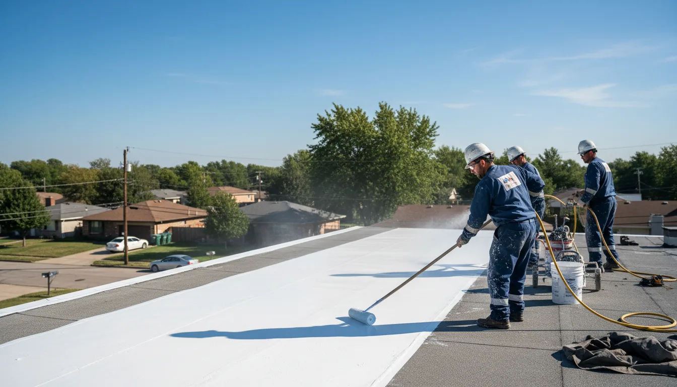 Commercial roof coating in Antlers, OK near me